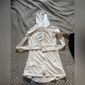 Women's White Hooded Lightweight Athleta Jacket